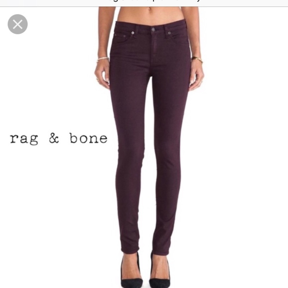 Rag & Bone plum color skinny jeans women’s 29